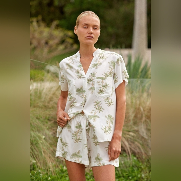 Piyama Maggie Pajama Set Vintage Palm Olive Size‎ Small - Picture 1 of 12